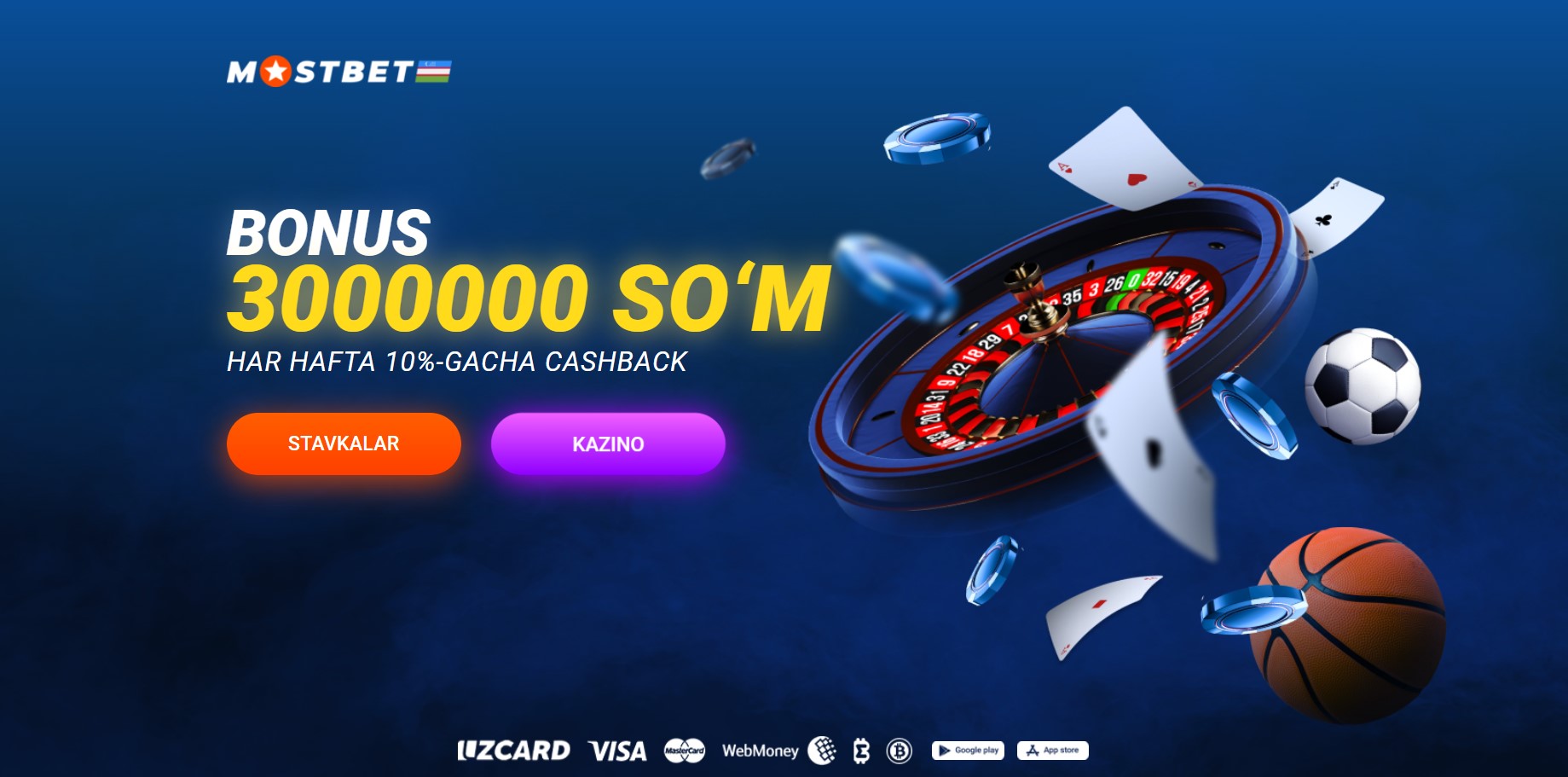 Mostbet casino bonus